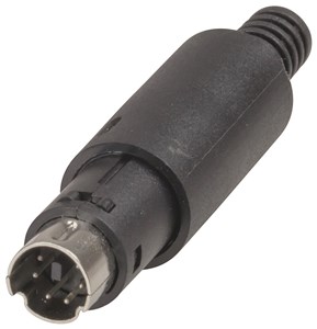 GENERIC 6 PIN MINI DIN PLUG CONNECTOR FOR AUDIO & S-VHS