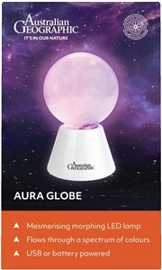 AUSTRALIAN GEOGRAPHIC AURA GLOBE - ILLUMINATED DESK DECOR