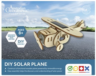 AUSTRALIAN GEOGRAPHIC SOLAR PLANE TOY - FUN & EDUCATIONAL