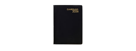 CUMBERLAND A7 SLIMLINE 2026 DIARY - BLACK POCKET PLANNER