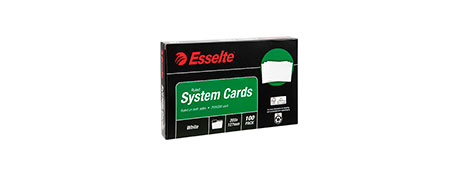 ESSELTE SYSTEM CARDS 8X5 RULED 200GSM FOR ORGANISING NOTES