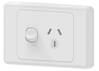 GENERIC ELECTRICAL BRAND RELIABLE 15A HORIZONTAL SINGLE POWER POINT OUTLET