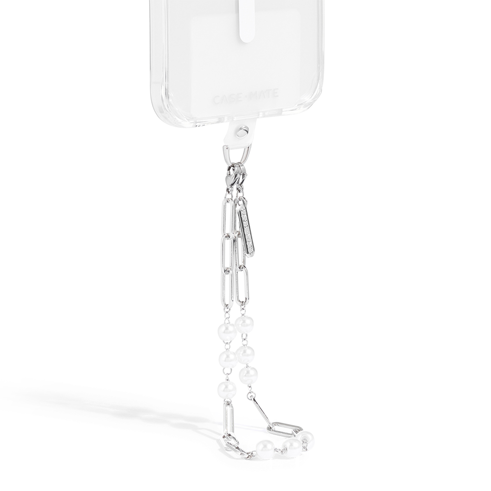 CASE-MATE LINK CHAIN WRISTLET FOR PHONES - SILVER PEARL