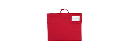 CELCO DURABLE RED LIBRARY BAG WITH HOOK & LOOP CLOSURE