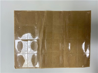 UNKNOWN SELF-ADHESIVE HANG TABS FOR RETAIL DISPLAY - SHEET OF 24