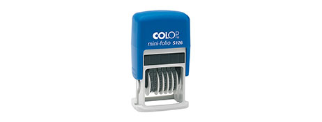 COLOP S126 MINI 6 BAND NUMBERER STAMP WITH BLACK PAD