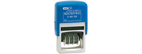 COLOP ORIGINAL SELF-INKING DATE STAMP - CLEAR IMPRINTS