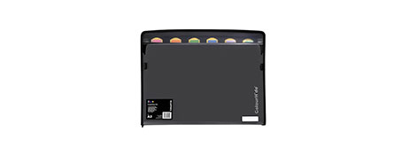 COLOURHIDE A3 BLACK EXPANDING FILE WITH ZIPPER & TABS