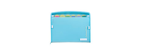 COLOURHIDE SKY BLUE EXPANDING FILE WITH ZIPPER - A4