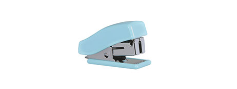 MARBIG COMPACT PASTEL BLUE POCKET STAPLER - 10 SHEET CAPACITY