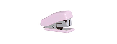 MARBIG COMPACT PASTEL PINK POCKET STAPLER FOR DOCUMENTS