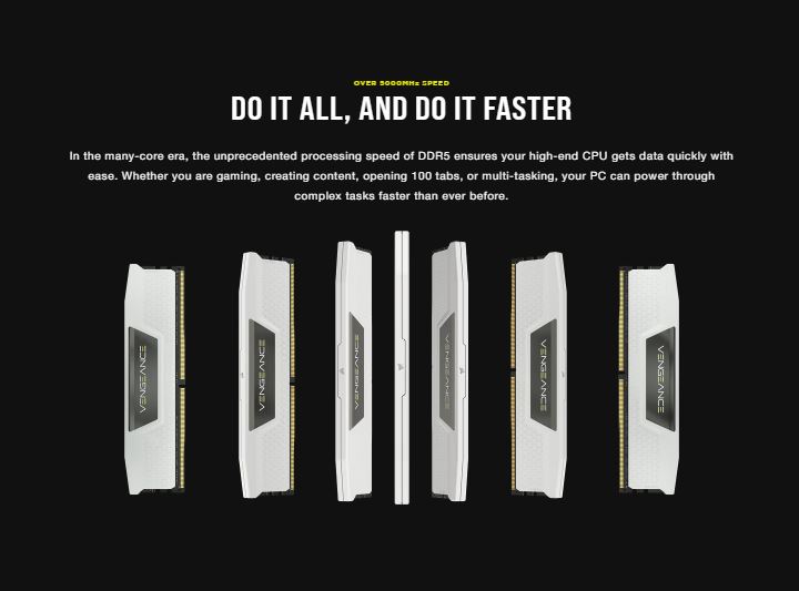 CORSAIR VENGEANCE DDR5 4800MHZ RAM KIT FOR PC UPGRADES