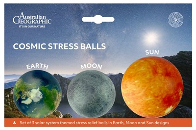 AUSTRALIAN GEOGRAPHIC COSMIC STRESS BALLS FOR RELAXATION