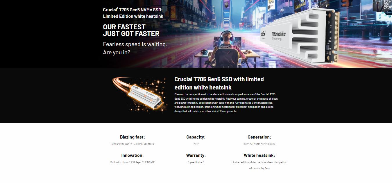 MICRON (CRUCIAL) CRUCIAL P3 2TB NVME SSD FOR FAST PC UPGRADES IN GERALDTON