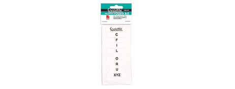 CRYSTALFILE WHITE TAB INSERTS FOR EASY FILING & ARCHIVING