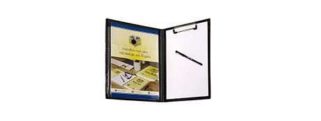 UNSPECIFIED MANUFACTURER CUSTOMISABLE POLYSTYRENE CLIPFOLDER WITH SECURE WALLET