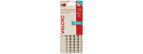 VELCRO BRAND DAMAGE-FREE WHITE HANGING STRIPS FOR EASY DISPLAY