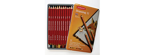 DERWENT DRAWING PENCILS SET OF 12 - GRAPHITE COLOUR