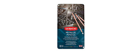 DERWENT METALLIC PENCILS SET - SHIMMERING ARTIST QUALITY