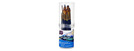 DERWENT ACADEMY TAKLON PAINT BRUSH SET (PACK OF 6) FOR ALL PAINTS