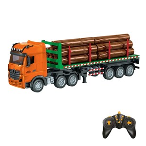 UNSPECIFIED MANUFACTURER 1:18 SCALE RC TIMBER TRANSPORTER WITH SOUND & LIGHTS