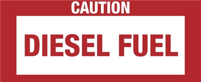 GENERIC SAFETY DIESEL FUEL WARNING STICKER SELF ADHESIVE 120X50MM SAFETY SIGN