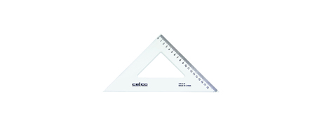 UNSPECIFIED MANUFACTURER DURABLE 45° & 60° SET SQUARE PLASTIC GEOMETRY TOOLS