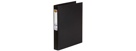 MARBIG A4 BLACK PE RING BINDER - DURABLE 200 SHEET FILING