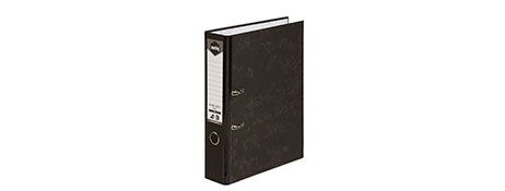 MARBIG REINFORCED SPINE LEVER ARCH FILE - BLACK FOOLSCAP