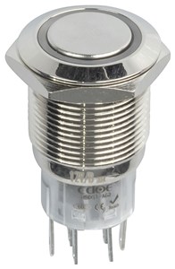 GENERIC/COMPONENT MANUFACTURER BLUE 19MM IP67 METAL PUSHBUTTON MOMENTARY SWITCH WITH ILLUMINATION