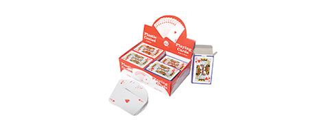 GENERIC/UNSPECIFIED MANUFACTURER PLASTIC COATED PLAYING CARDS - 12 DECK COUNTER DISPLAY