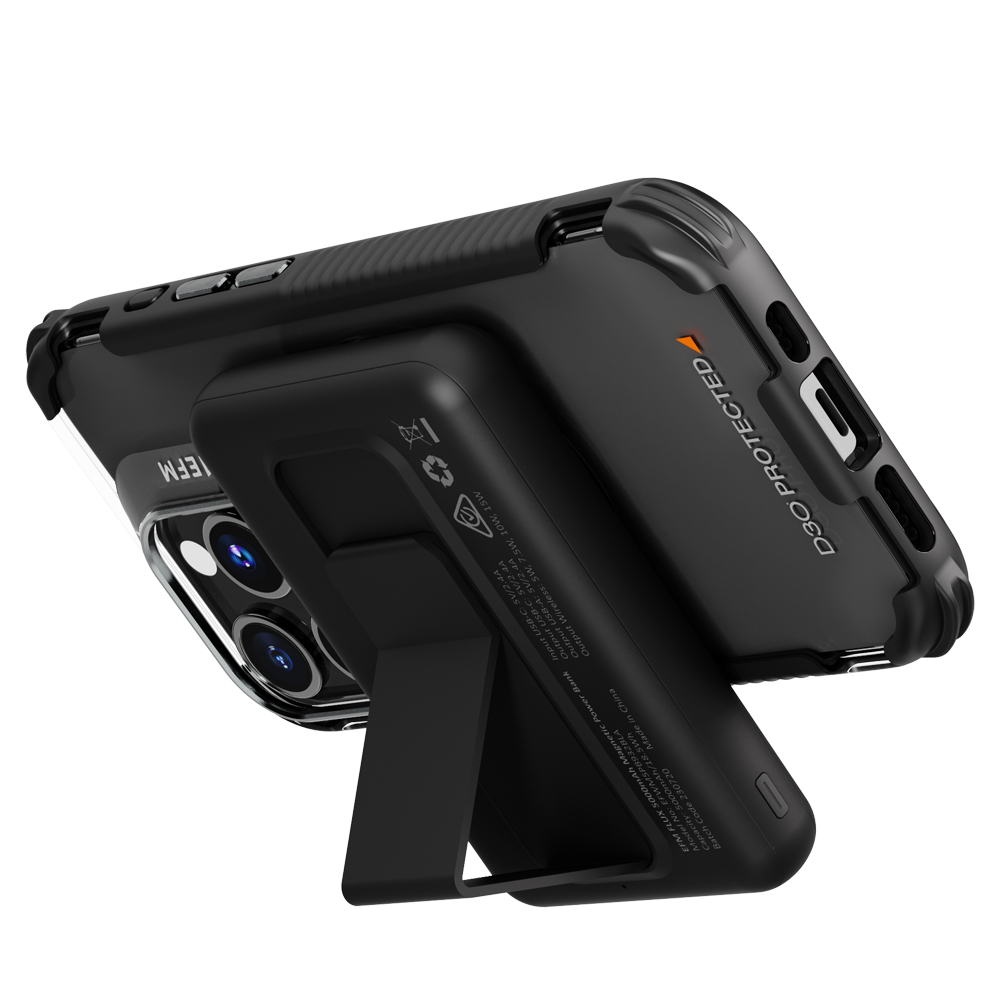 EFM FLUX 5000MAH MAGNETIC POWER BANK WITH STAND - BLACK