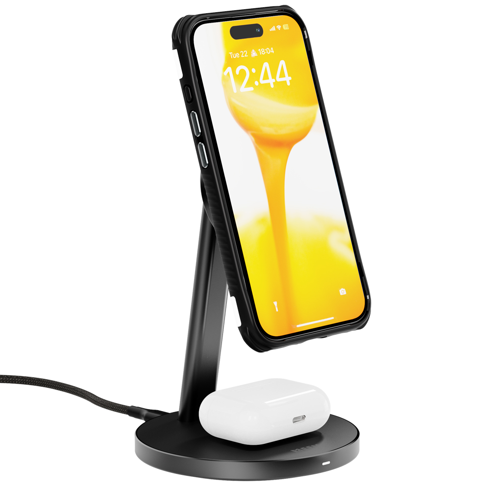 EFM QI2 15W DUO WIRELESS CHARGING STAND WITH 20W PSU