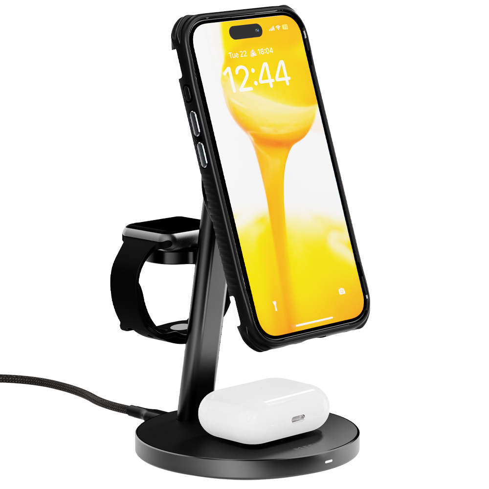 EFM QI2 TRIO WIRELESS CHARGING STAND WITH 30W POWER SUPPLY
