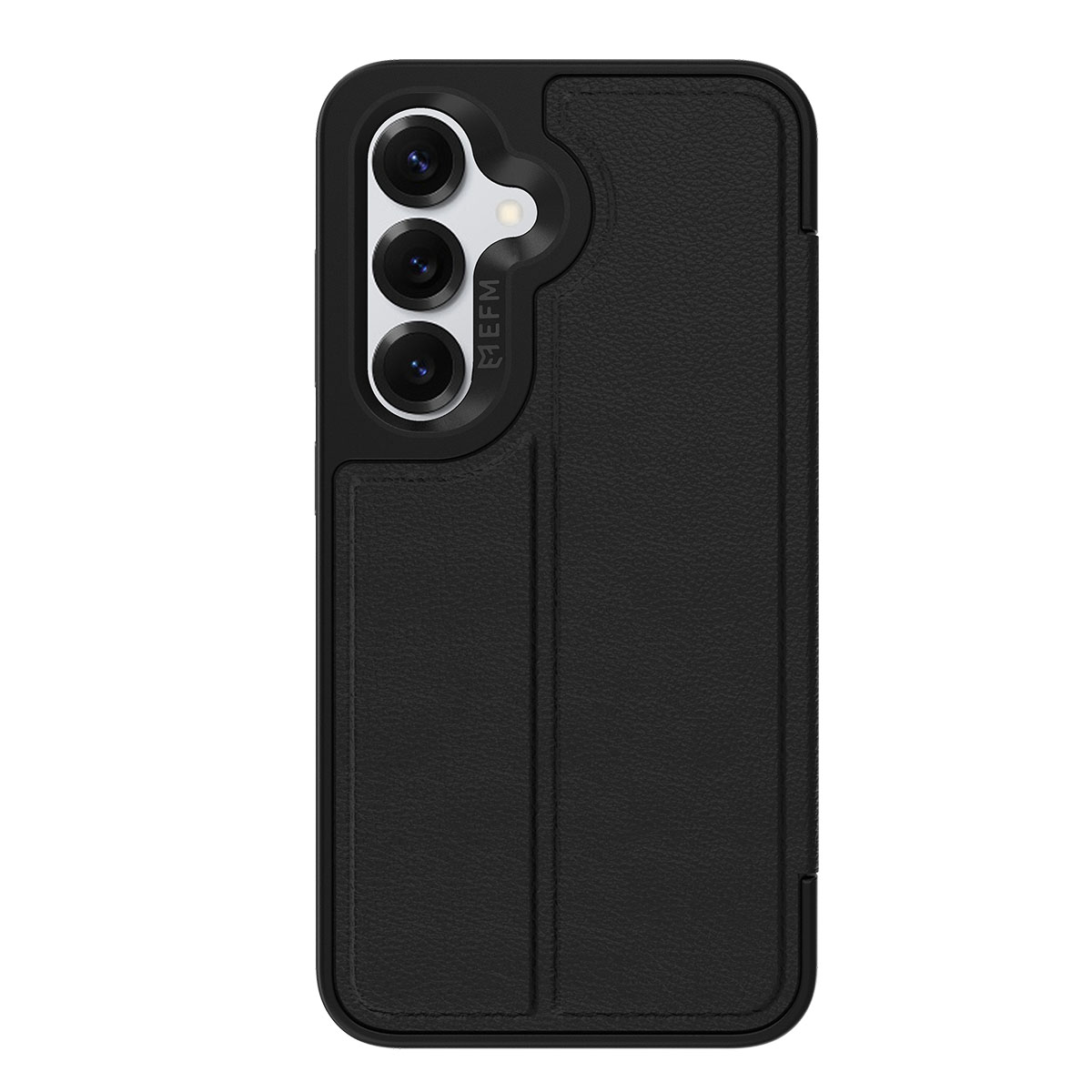 EFM MONACO VEGAN LEATHER CASE FOR SAMSUNG S25+ BLACK