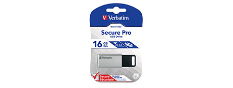 VERBATIM SECURE 256-BIT AES ENCRYPTED USB 3.0 FLASH DRIVE