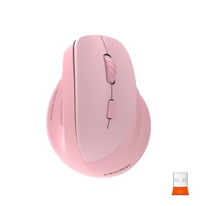 ERGO WIRELESS VERTICAL MOUSE PINK | RIGHT HANDED COMFORT