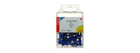 ESSELTE BLUE PUSH PINS 50 PACK - IDEAL FOR PINNING & HIGHLIGHTING