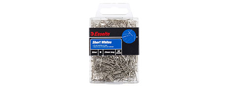 ESSELTE SHORT WHITE PINS FOR NOTICEBOARDS & DISPLAYS