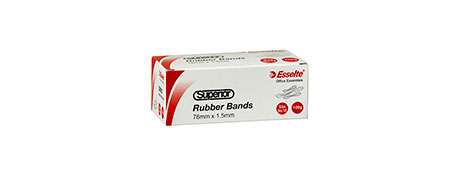 ESSELTE SIZE 18 RUBBER BANDS - 100G BOX FOR OFFICE & HOME