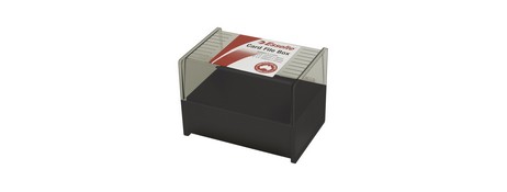 ESSELTE SWS BLACK CARD FILE BOX 6X4 FOR ORGANISATION