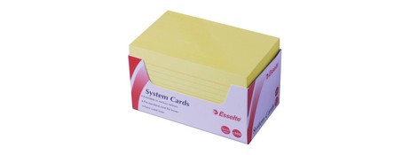 ESSELTE SYSTEM CARDS 127X76MM RULED 200GSM MULTI-COLOUR PACK