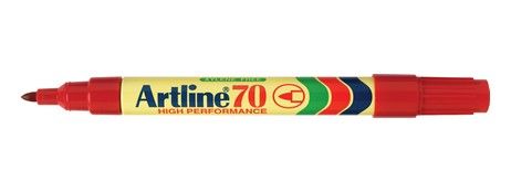 UNSPECIFIED MANUFACTURER RED PERMANENT MARKER - QUICK DRY, ALUMINIUM BARREL