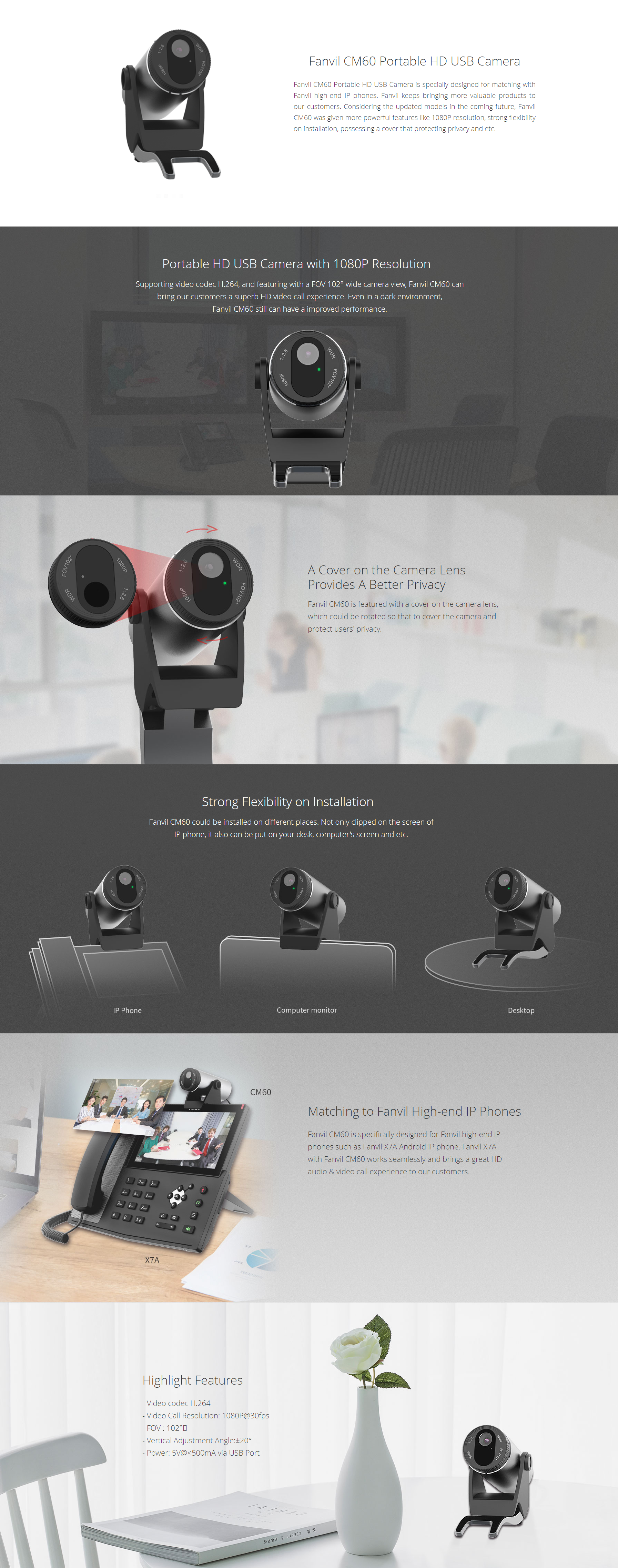 FANVIL CM60 PROFESSIONAL CORDED HEADSET FOR CLEAR CALLS