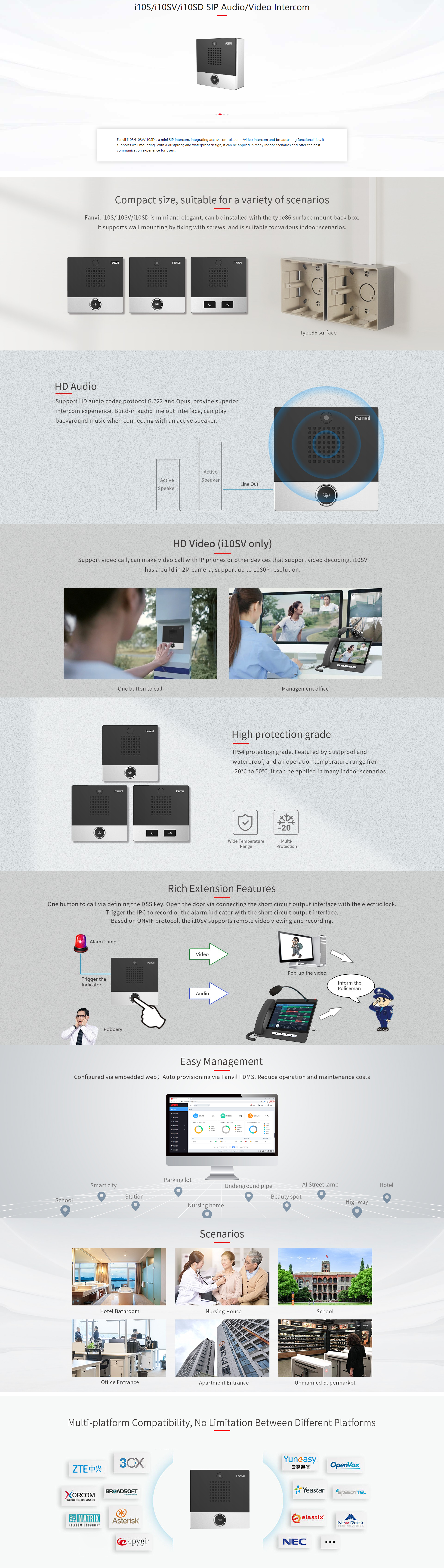 FANVIL I10S VIDEO INTERCOM DOOR STATION FOR GERALDTON HOMES