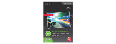 GBC HIGH SPEED A4 LAMINATING POUCHES - 80 MICRON