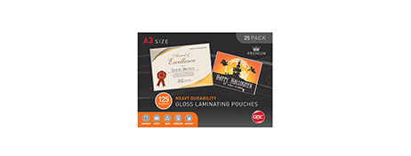 GBC 125 MICRON A3 LAMINATING POUCHES - SUPERIOR PROTECTION