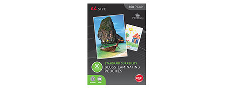 GBC A4 80 MICRON LAMINATING POUCHES FOR DOCUMENT PROTECTION