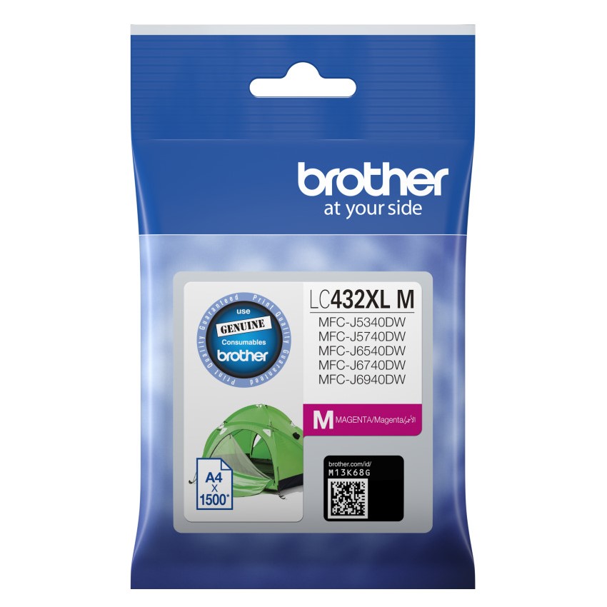 BROTHER LC-432XLM HIGH YIELD INK CARTRIDGE - MAGENTA