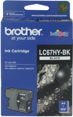 BROTHER LC-67HYBK INK CARTRIDGE - GENUINE HIGH YIELD BLACK
